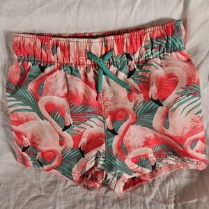 Old Navy Pink and Green Athletic Shorts with Elastic Waistband